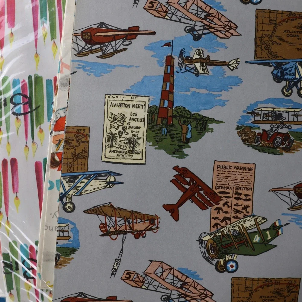 Vintage Wrapping Paper Sheets Lot Retro Birthday Kids Batman Gremlins Designs